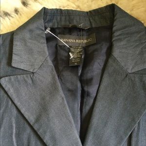 Banana republic lightweight denim lined blazer